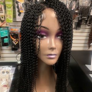 Individually braided wigs. Done with lace front